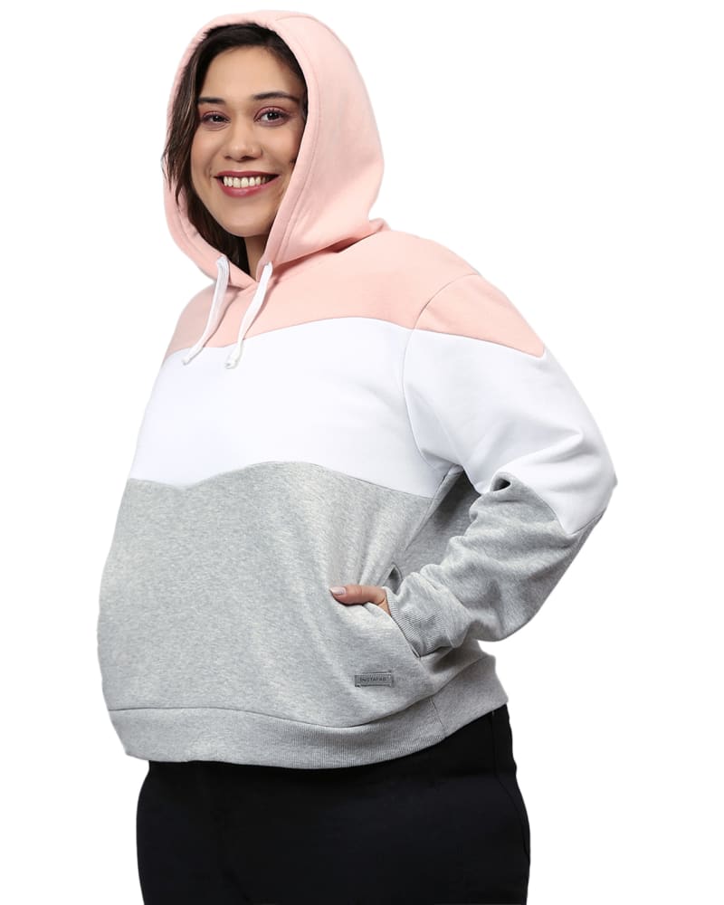 Womens colour block sweatshirt top